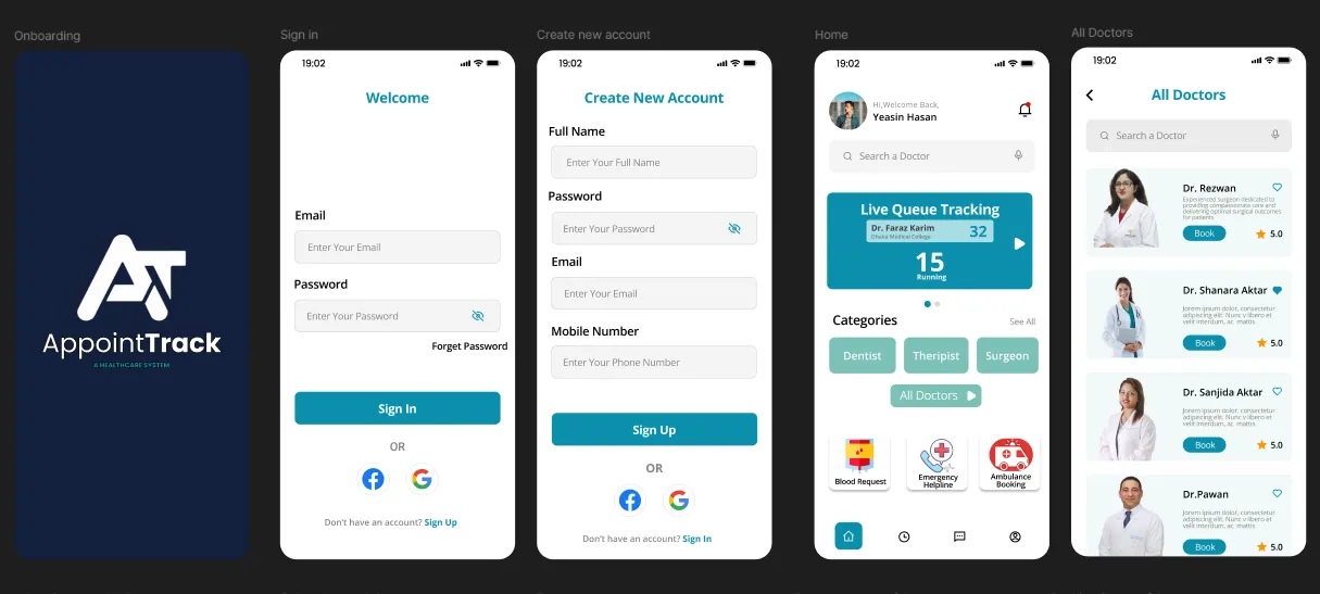 AppointTrack - A Health Care App Design